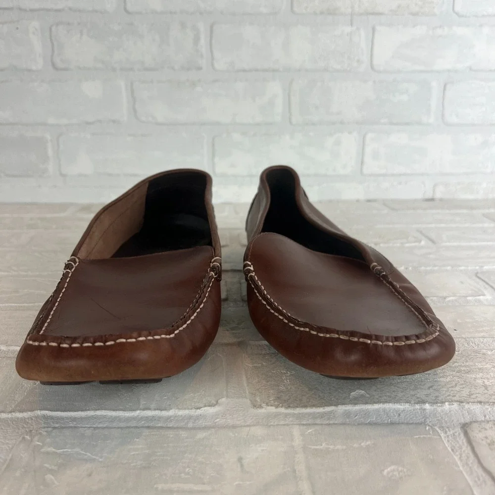 J.‎ Crew Driving Loafers Moccasins Mens 10.5 Brown Leather Slip On Casual Flats